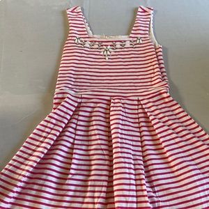 Girls pink striped dress